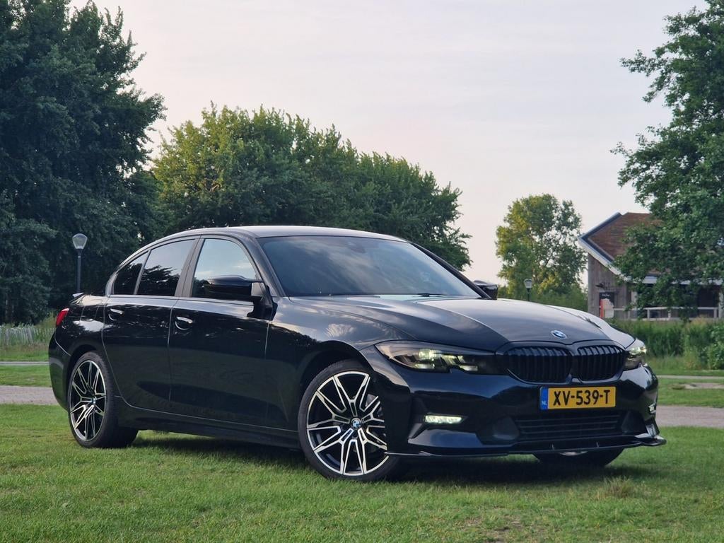 BMW 3-Serie 320i 184pk G20 Automaat 2019 Zwart Leder 19 inch, Auto's, 1998 cc, Euro 6, 4 cilinders, Zwart