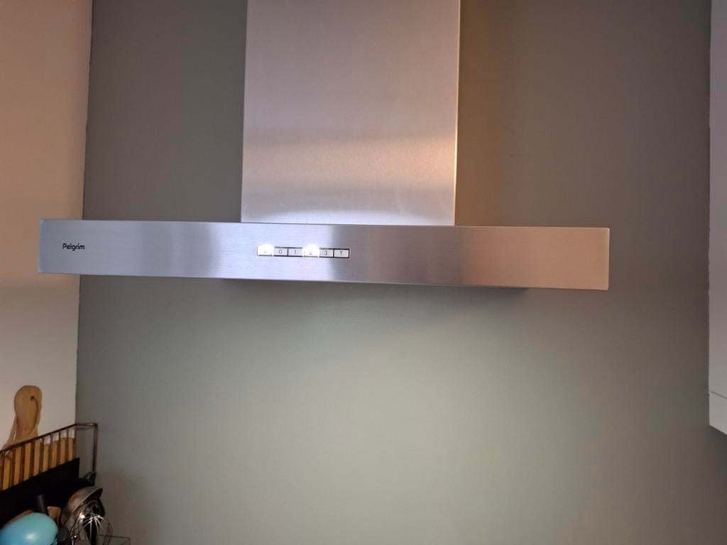 Afzuigkap 60 cm, Witgoed en Apparatuur, Afzuigkappen, Gebruikt, Wandschouwkap, Ophalen