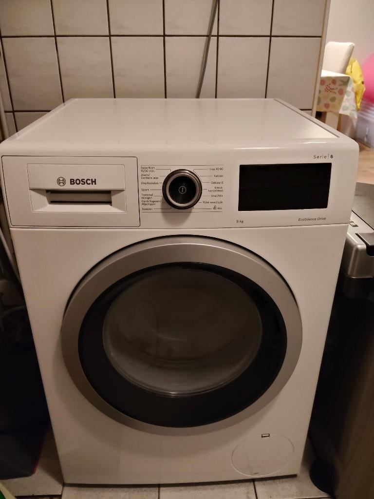 Wasmachine Bosch Serie 6 EcoSilence Drive. 9 kg., Witgoed en Apparatuur, Ophalen, 1200 tot 1600 toeren, Gebruikt, 8 tot 10 kg