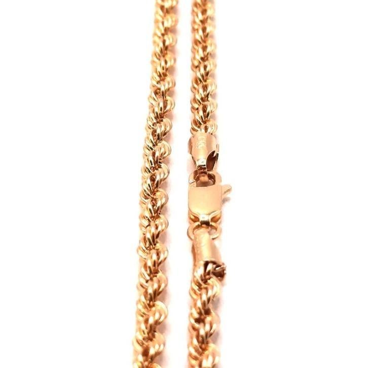 Gouden rope ketting 14kt, Www.bredajuwelier.nl, Nieuw, Ophalen of Verzenden, Www.bredajuwelier.nl