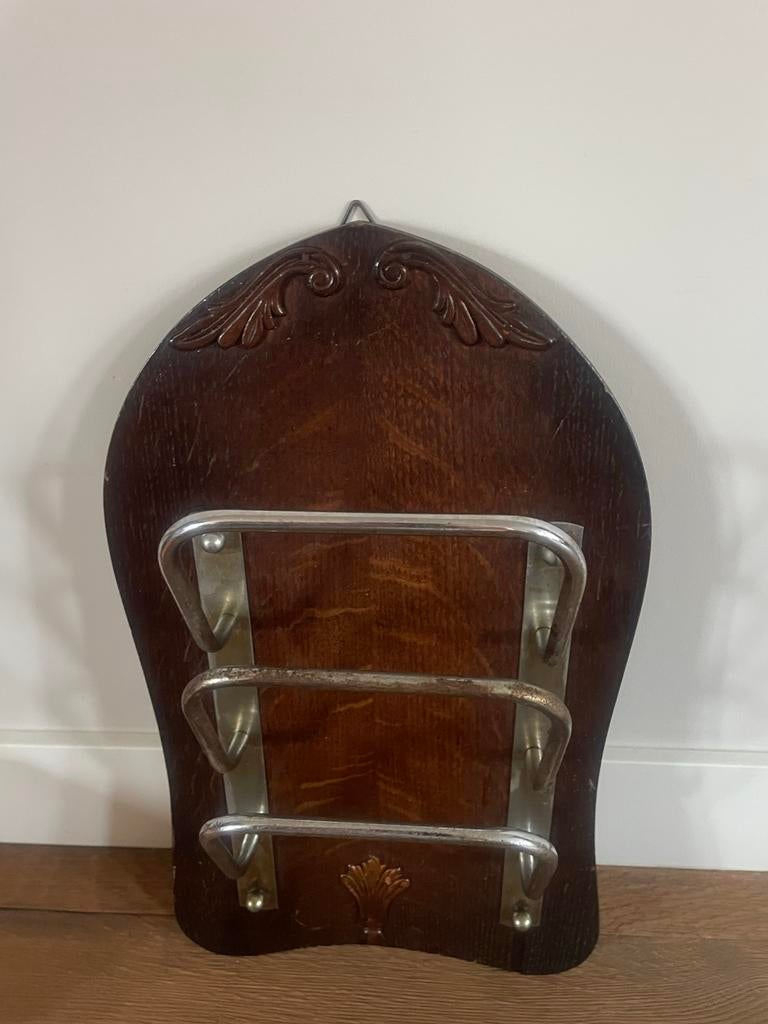 Antiek Eikenhout tijdschriften/krantenrek, Huis en Inrichting, Woonaccessoires | Krantenbakken en Lectuurbakken, Ophalen of Verzenden