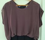 Leuk jurkje - kleur aubergine / zwart - maat 36/38, Zwart, Ophalen of Verzenden, Zo goed als nieuw, Maat 36 (S)