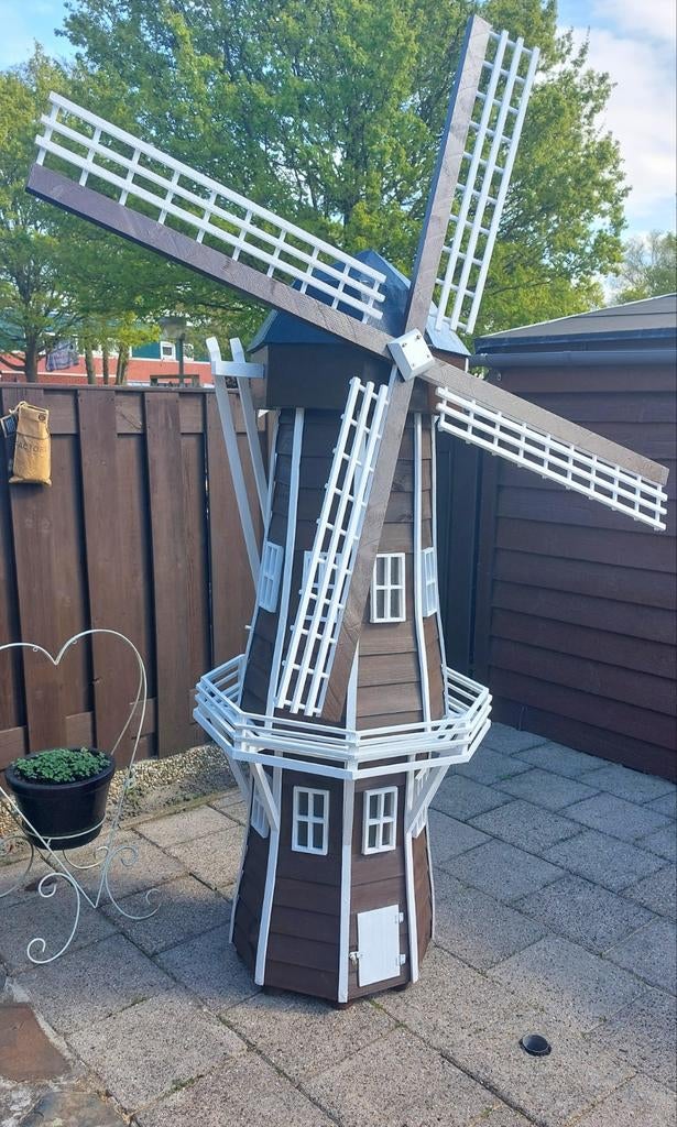 Nieuw gebouwd! Mooie traditionele windmolen XL, Tuin en Terras, Windwijzers en Windmolens, Ophalen, Nieuw