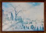 Hendrick Avercamp "Dorpsbewoners op het ijs” schaats, Ophalen of Verzenden