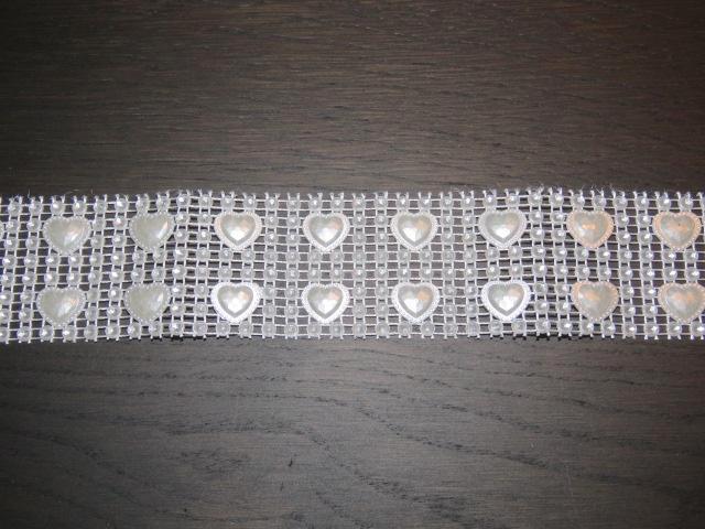 1 EURO OF GRATIS 69 cm plastic decoband hartjes en glitters, Hobby en Vrije tijd, Knutselen, Nieuw, Ophalen