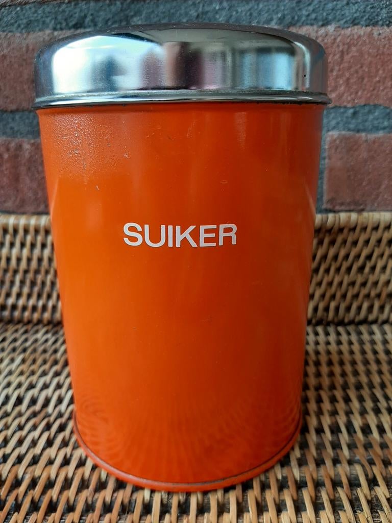 Vintage voorraadblik van Brabantia., Verzamelen, Blikken, Zo goed als nieuw, Suiker, Ophalen of Verzenden