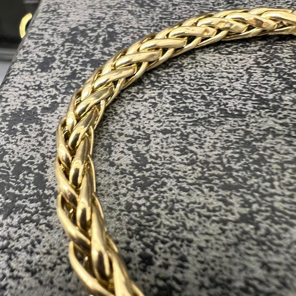 Gouden armband 14 karaat vossenstaart schakel, Ophalen of Verzenden, Nieuw, Goud