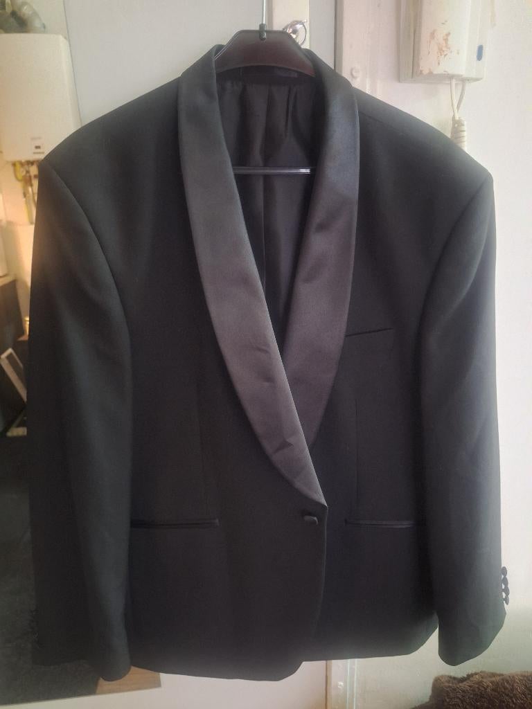 Elegante zwarte gala smoking, Italian PierroCini, maat 54/L, Ophalen of Verzenden, Zo goed als nieuw, Maat 52/54 (L), Zwart