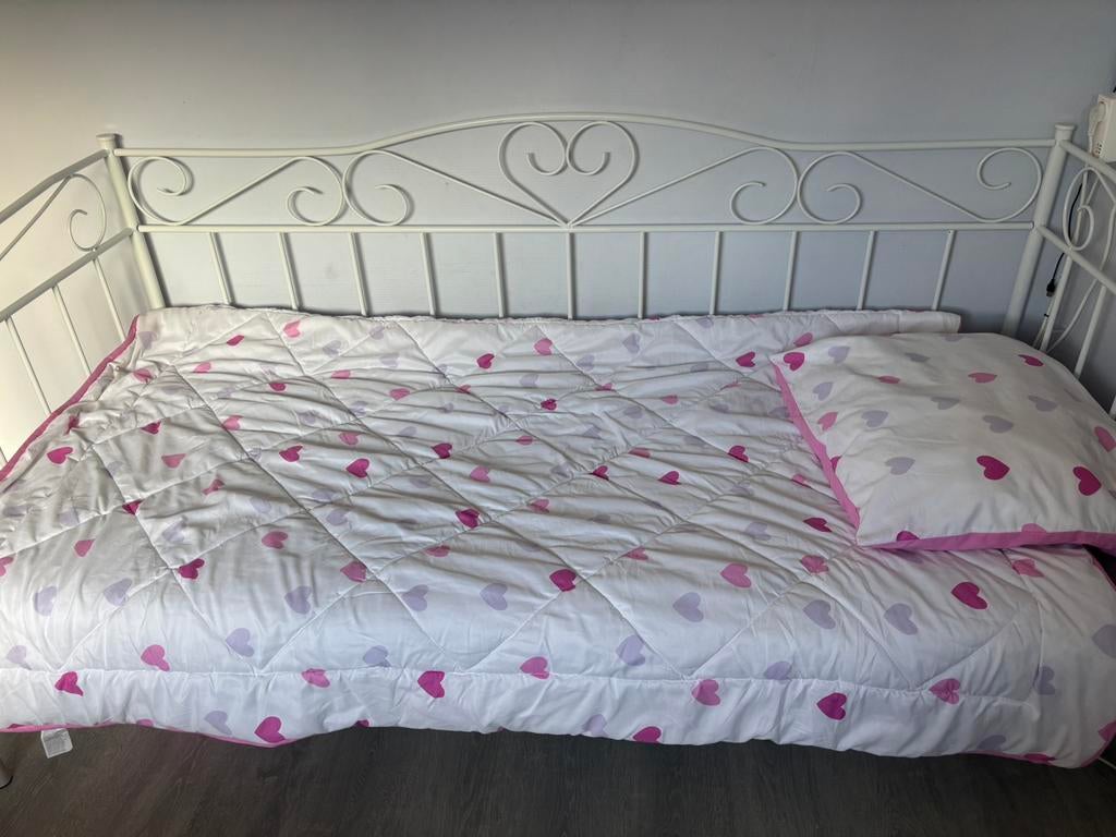 Meidenbed, Kinderen en Baby's, Kinderkamer | Bedden, 85 tot 100 cm, Ophalen of Verzenden, Zo goed als nieuw, Matras