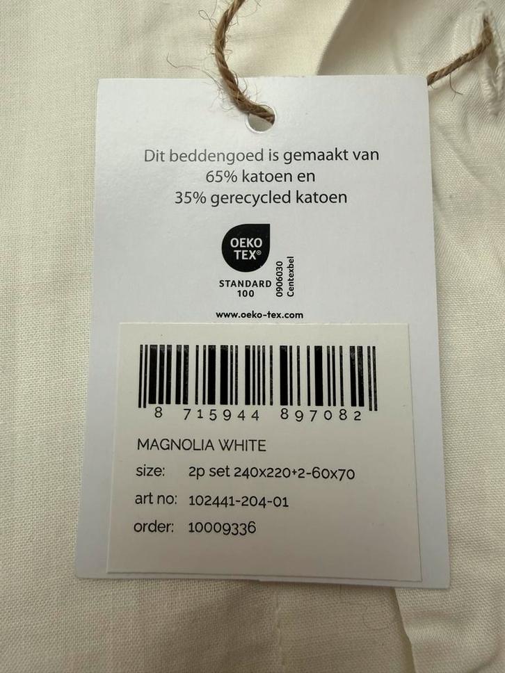 Essenza Magnolia White Dekbedovertrek - Tweepersoons, Huis en Inrichting, Slaapkamer | Beddengoed, Zo goed als nieuw, Dekbedovertrek