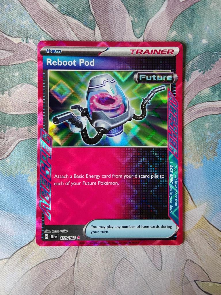 Pokemon temporal forces reboot pod ace spec 158/162, Ophalen of Verzenden, Nieuw, Losse kaart, Foil