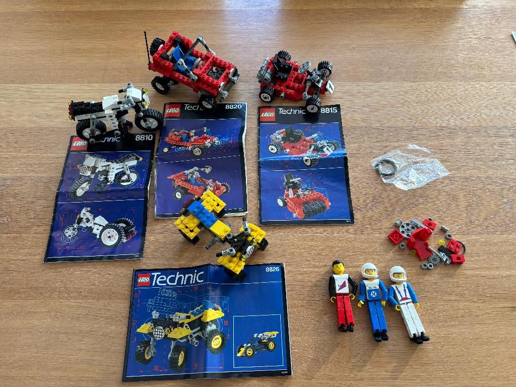 Lego Technic Vintage 8810, 8815, 8820 en 8826, Ophalen of Verzenden, Gebruikt, Complete set, Lego