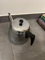 Vintage RVS dubbelwandige theepot Bredemeijer, Ophalen of Verzenden, Zo goed als nieuw