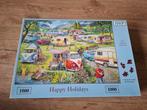 Legpuzzel HoP 1000 stukjes Happy Holidays, Ophalen of Verzenden, 500 t/m 1500 stukjes, Gebruikt
