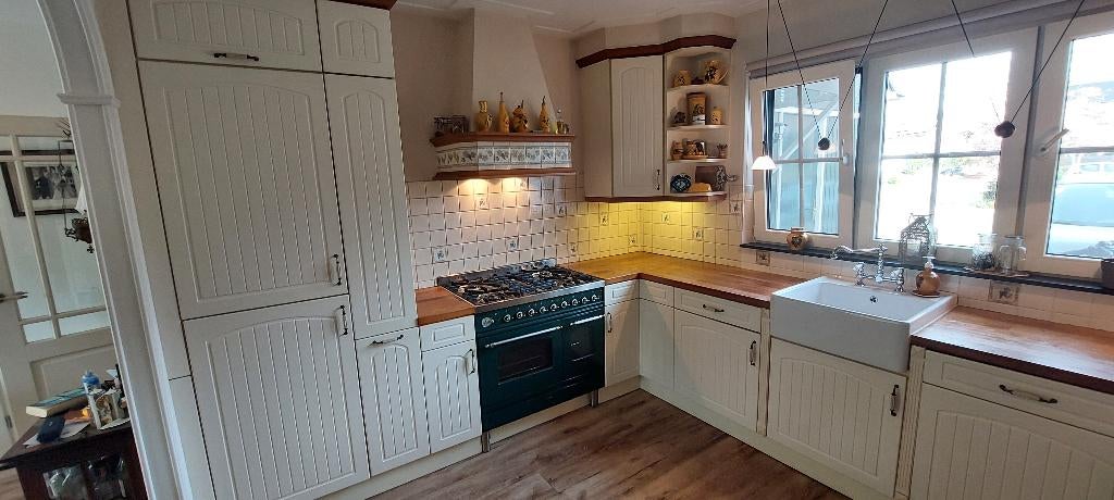 Complete landelijke keuken, Huis en Inrichting, Keuken | Complete keukens, Ophalen, Gebruikt, Overige kleuren, Hoekkeuken