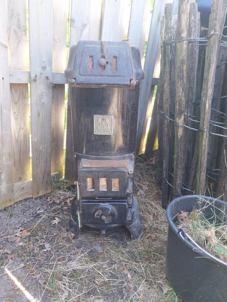 Antieke Etna SUN 1026 Kolenkachel, Ophalen, Gebruikt, Hout, Houtkachel