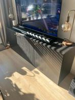 Zwart TV meubel met 3 deuren en legplanken 180x42x65cm, Ophalen, Gebruikt, 100 tot 150 cm, Minder dan 100 cm