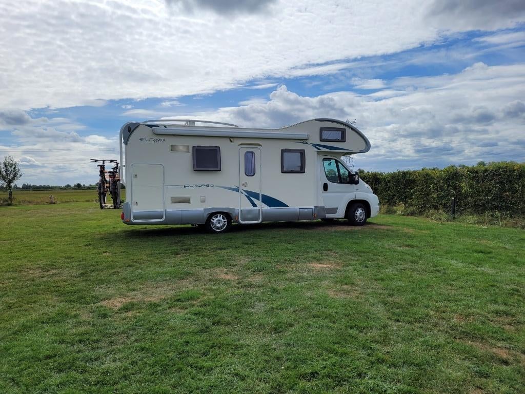 Rimor 6-persoons camper, Caravans en Kamperen, Alkoof, Ringverwarming, Fiat, Luifel