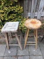 Twee houten barkrukken in goede staat, Ophalen, Gebruikt, Twee, Bruin