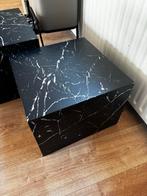 Salontafel JYSK marmer look - Zwart/Wit, Ophalen, Overige materialen, Vierkant, Zo goed als nieuw