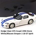 Dodge Viper GTS Coupé 1996 Stone White/Blauwe Strepen 1-18 G, Overige merken, Tschuiten@hotmail.com, Auto, Frankrijk
