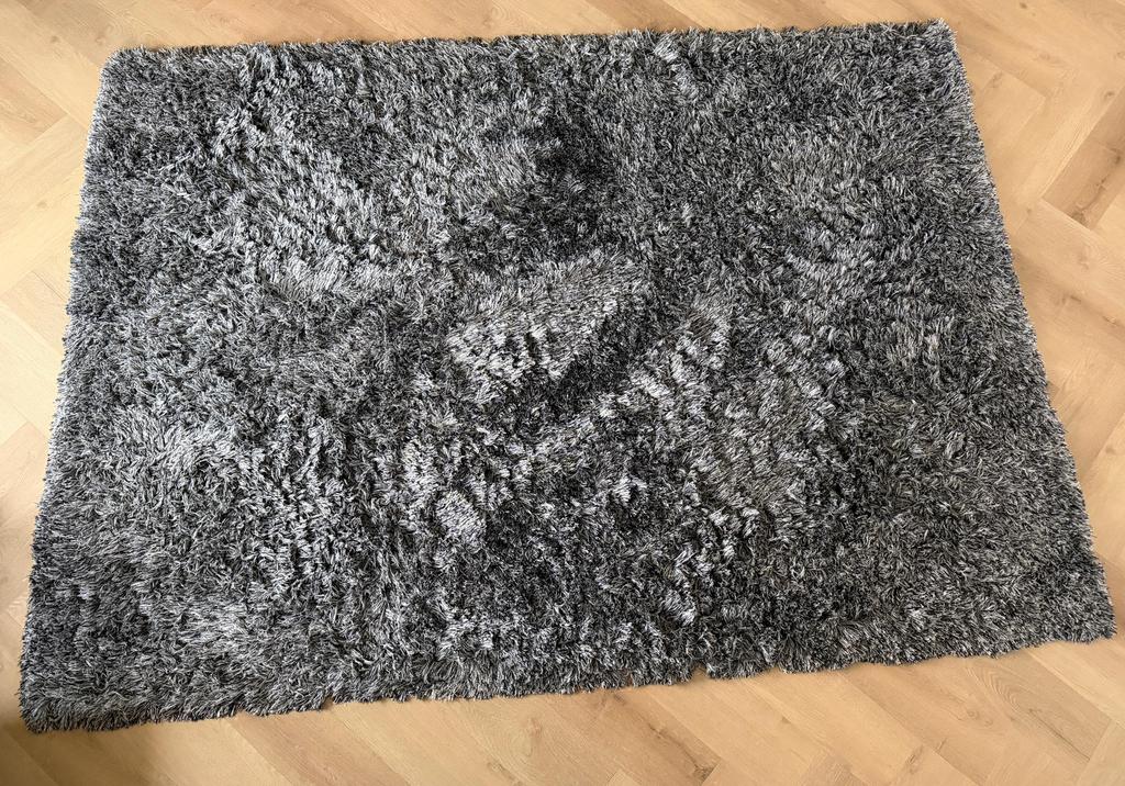 Antraciet vloerkleed 160x230 cm, nette staat, Ophalen, Gebruikt, 150 tot 200 cm, 200 cm of meer
