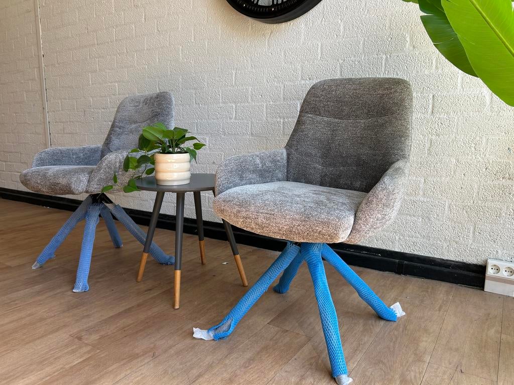 Eetkamerstoel Donna Grijs-draaibare stoelen - Feelings Wonen, Huis en Inrichting, Stoelen, Ophalen, Twee, Luxe, Nieuw