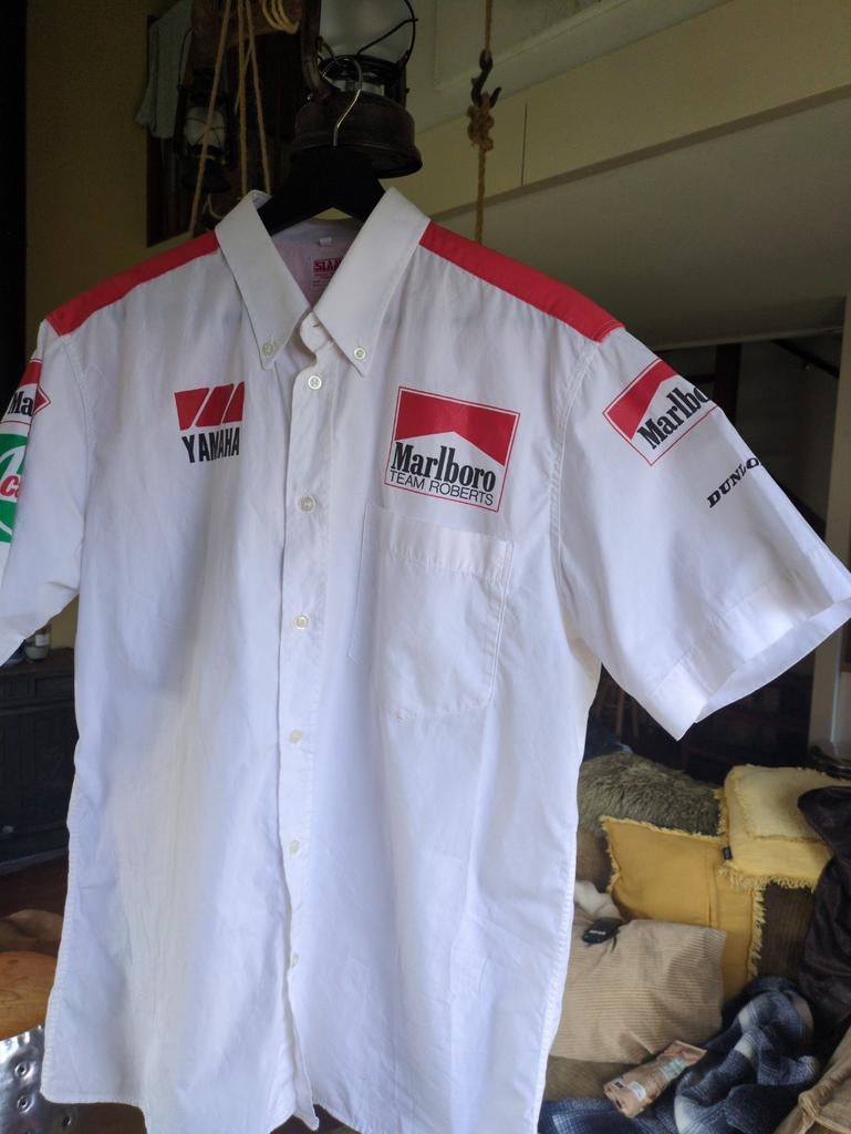 Vintage Marlboro Yamaha Team Roberts overhemd, Kleding | Heren, Ophalen of Verzenden, Gedragen, Marlboro Yamaha