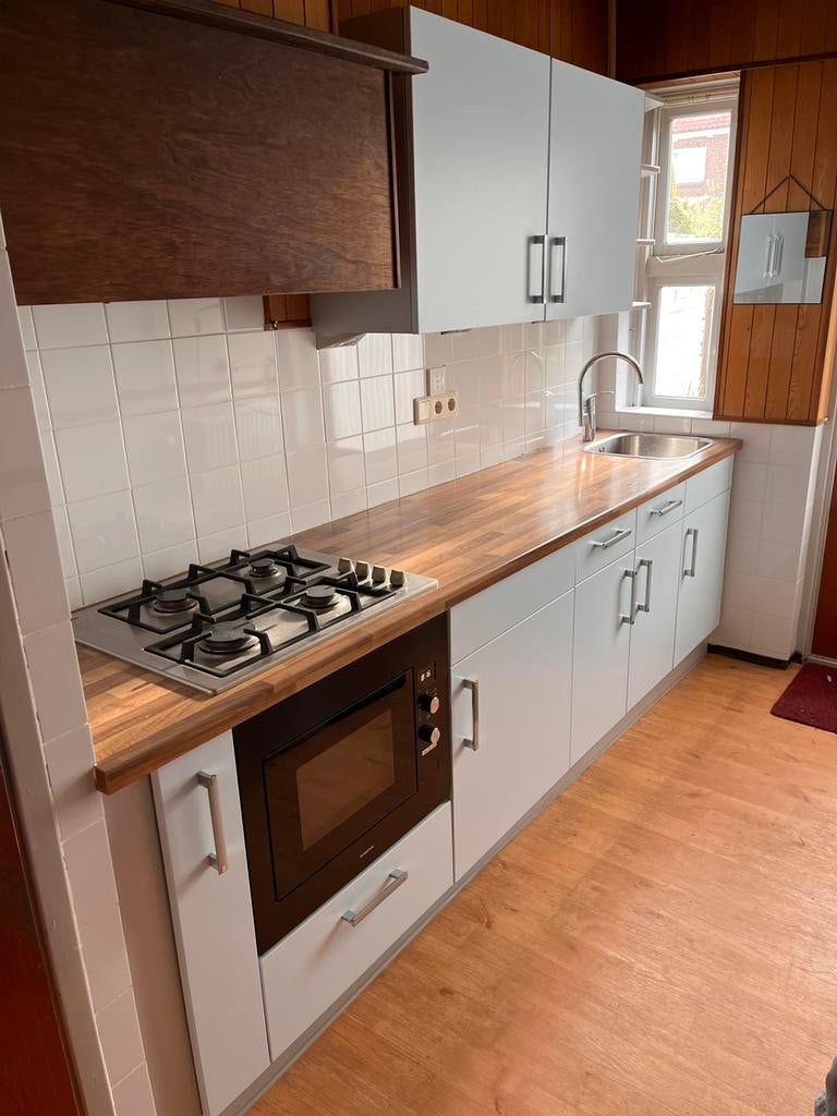 Hele nette keuken, Ophalen, Zo goed als nieuw, Grijs, Hoekkeuken