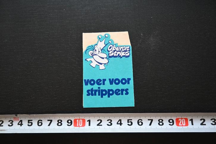 sticker oberon strips - voer voor strippers, Verzamelen, Stickers, Zo goed als nieuw, Ophalen