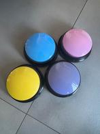 4 drukknoppen met opneembare tekst, Ophalen of Verzenden, Zo goed als nieuw