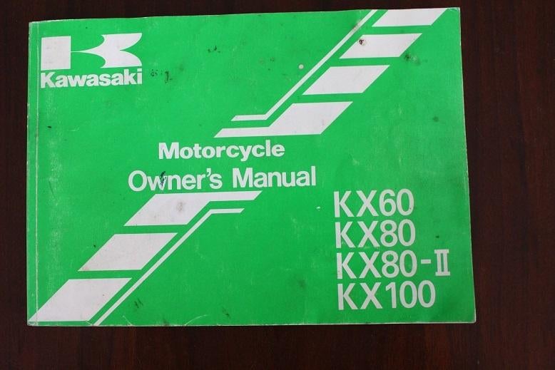Kawasaki KX60 KX80 II KX100 1991 motorcycle owner's manual, Motoren, Ophalen of Verzenden, Kawasaki