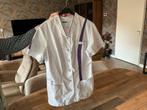 De Berkel Zorgjasje Wit met Paarse Bies Maat L, Ophalen of Verzenden, Zo goed als nieuw