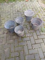 Set van 5 gebruikte zinken emmers, Ophalen, Gebruikt, Kunststof