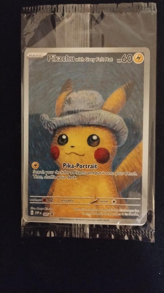 Pikachu van Gogh sealed, Ophalen, Nieuw, Losse kaart, Foil
