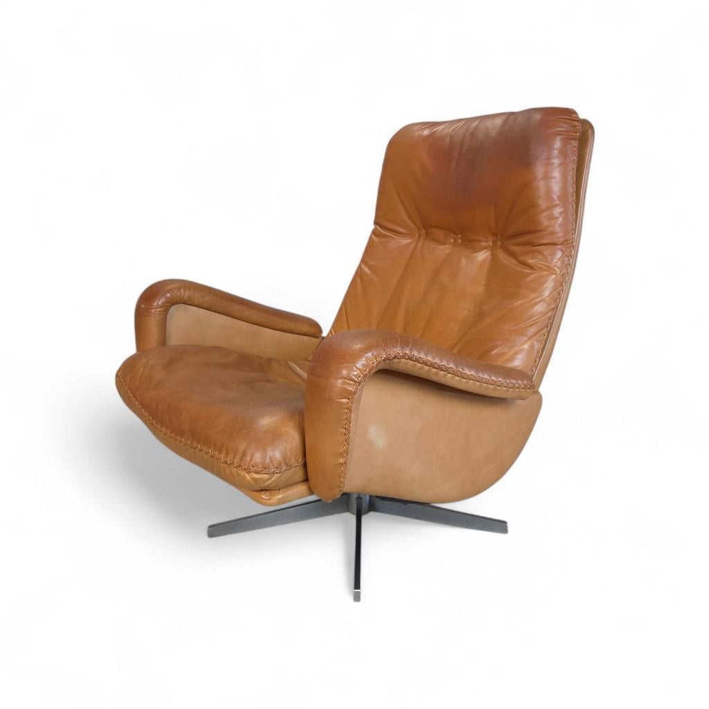 De Sede S231 'James Bond' vintage lounge chair draaifauteuil, Ophalen, Gebruikt, De Sede, 75 tot 100 cm