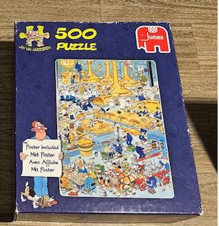 Puzzel Jan van Haasteren Bierbrouwerij, Ophalen of Verzenden, 500 t/m 1500 stukjes, Gebruikt, Legpuzzel