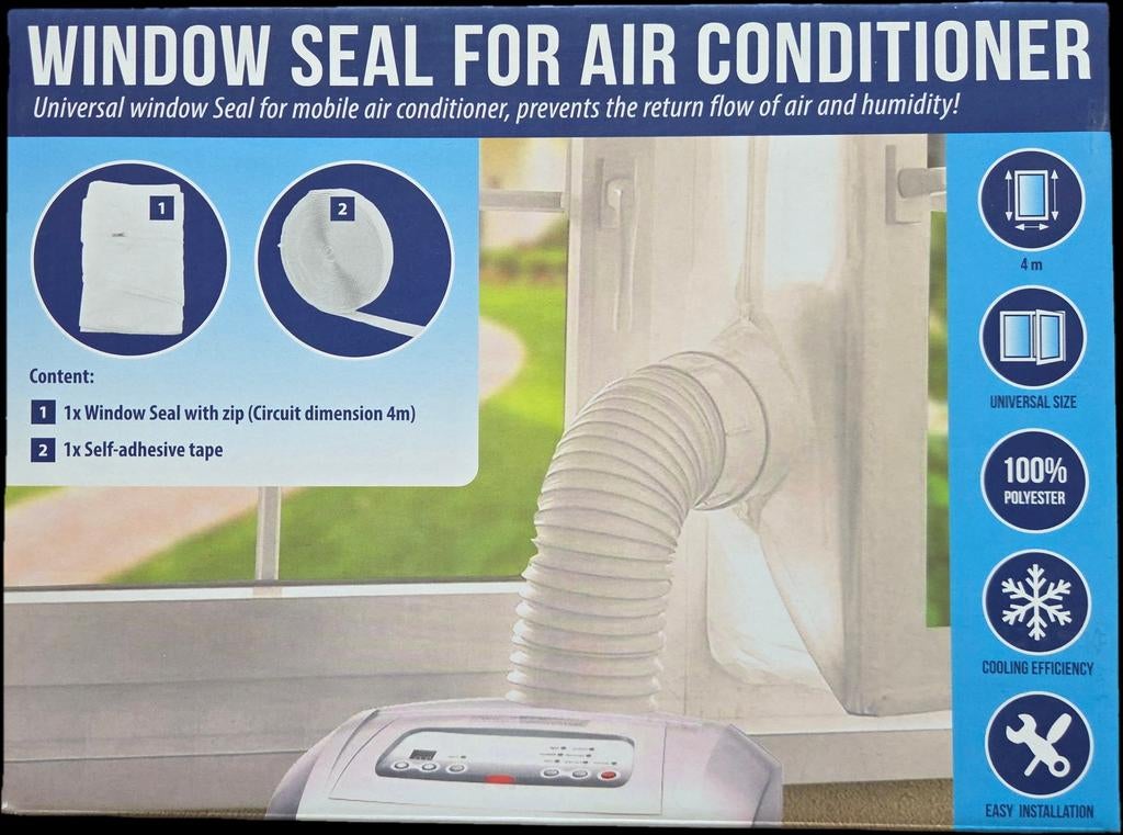 Raam afdichting/ window seal voor mobiele airco., Witgoed en Apparatuur, Airco's, Ophalen, Nieuw