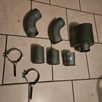 Zinken afvoerbuis onderdelen 80mm: bochten, klemmen, verloop, Ophalen of Verzenden