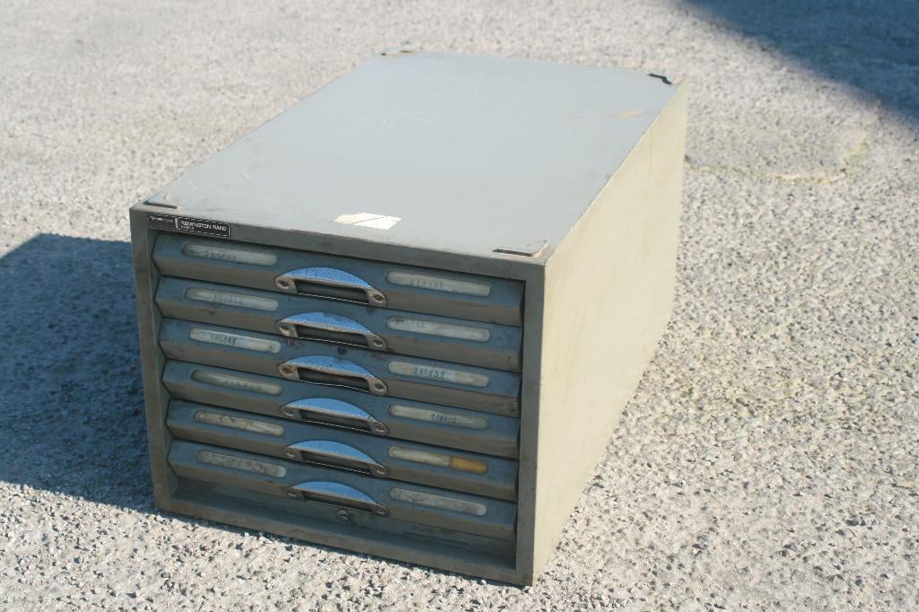 Remington Rand Kardex (opbergkast voor kaarten) jaren 60, Ophalen of Verzenden