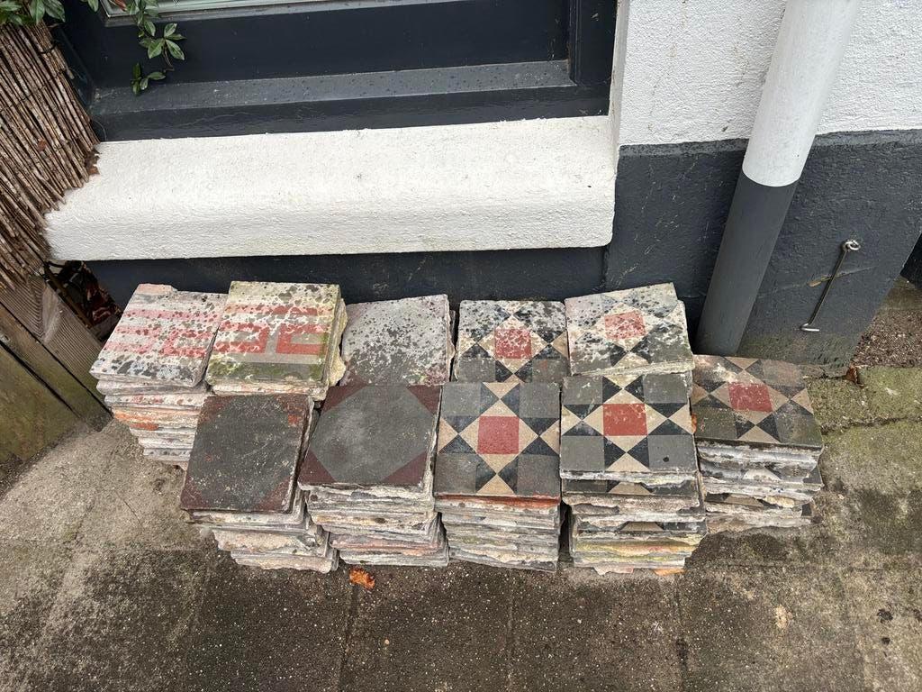 Antieke plavuizen gratis 80 stuks, Ophalen, Gebruikt, Steen of Klei, Minder dan 50 cm