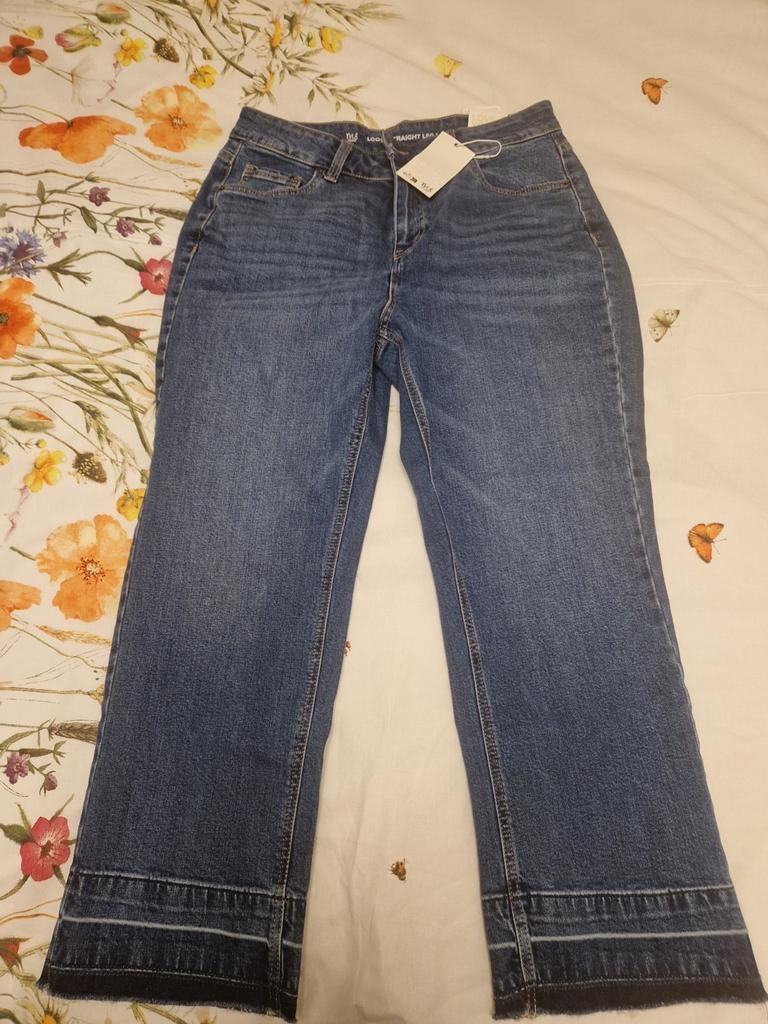 Mooie 7/8 broek van ms mode maat 42, MS Mode, Ophalen of Verzenden, Nieuw, Blauw