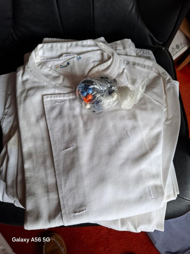 Witte koksbuis maat 56 - De Berkel, Kleding | Heren, Ophalen of Verzenden, Gedragen, De Berkel