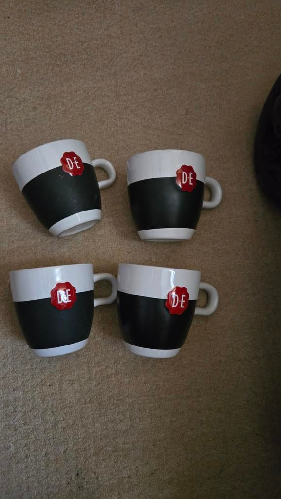 Douwe egberts mokken voor cappuccino., Ophalen of Verzenden, Zo goed als nieuw, Overige stijlen, Kop(pen) en/of Schotel(s)