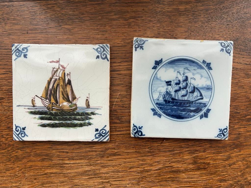 2 tegels met boten, Ophalen