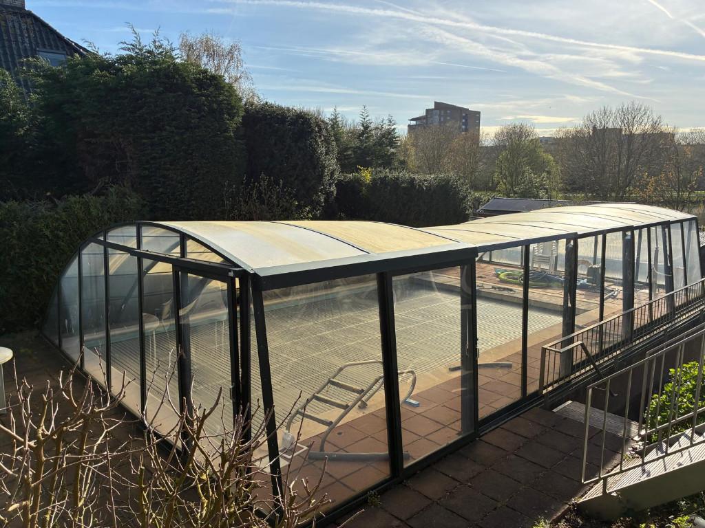 Grote Zwembadoverkapping 12*6m, Tuin en Terras, Overkappingen, Gebruikt, Overige typen, Ophalen