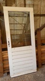 2 hardhouten buitendeuren, Doe-het-zelf en Verbouw, Deuren en Horren, Ophalen, Gebruikt, Buitendeur, 200 tot 215 cm