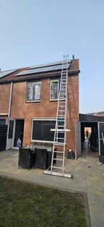 Professionele aluminium ladder 3x14 – 11 meter – met stabil, Doe-het-zelf en Verbouw, Ophalen, Gebruikt, Overige typen, 5 meter of hoger