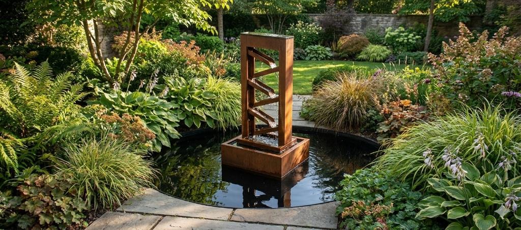 Olafssen Fountain City waterval fontein tuin cortenstaal, Tuin en Terras, Waterpartijen en Fonteinen, Ophalen of Verzenden, Nieuw