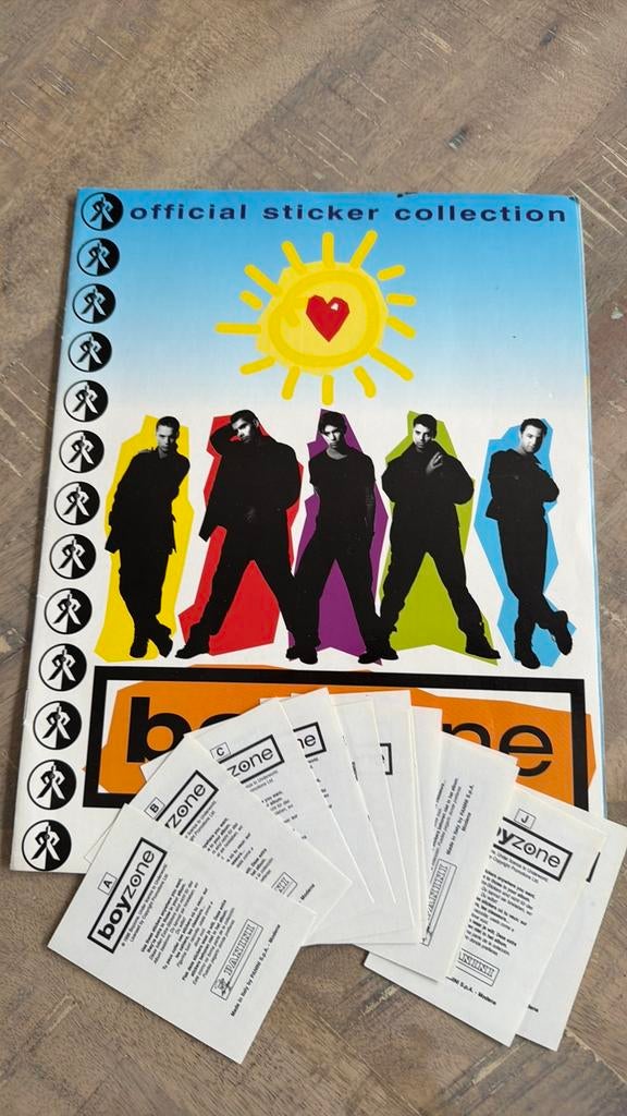 Panini boyzone compleet album, Ophalen of Verzenden, Zo goed als nieuw, Meerdere stickers
